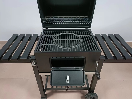 40 কেজি ওজনের চারকোল BBQ গ্রিল 23.7 ইঞ্চি পোর্টেবল ক্যাম্পিং গ্রিল চাকার সাথে