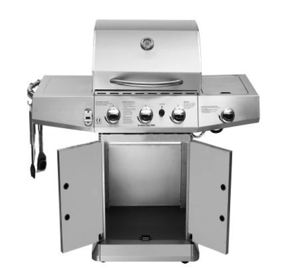 OEM গ্যাস BBQ গ্রিল 4 বার্নার গ্যাস গ্রিল ব্রেক সহ ব্রেক