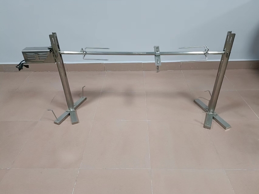 46*26cm 201ss Bbq স্পিট রোস্টার রোটিসেরি স্পিট রোস্ট গ্রিল কাঁটাচামচ সহ