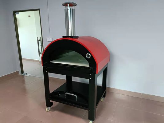 স্টেইনলেস স্টিল কাঠ ফায়ারড পিজা ওভেন সিএসএ ওভেনের বাইরে কাঠ পোড়ায়