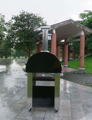 304S স্টেইনলেস স্টিল কাঠ ফায়ারড পিজা ওভেন 70 সেমি আউটডোর স্টেইনলেস স্টিল পিজা ওভেন
